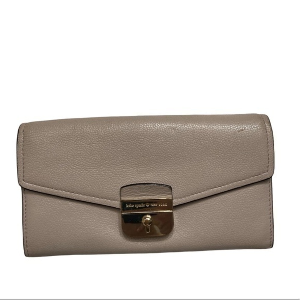 Kate spade light gray leather wallet